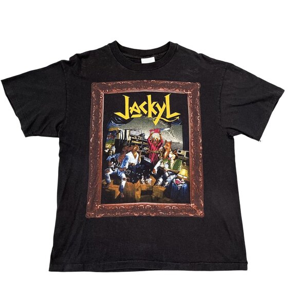 VTG 90s Jackyl Hair Metal "the Lumberjack" Black T-Shirt Size Large